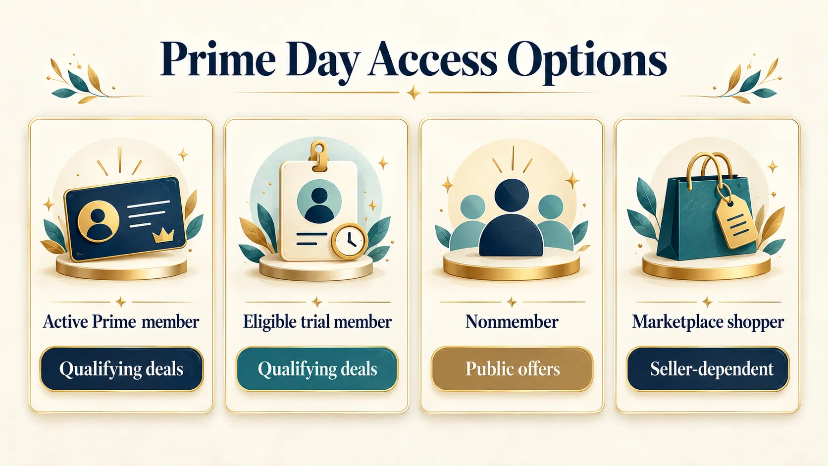 Comparison showing shopping access for Prime members and nonmembers