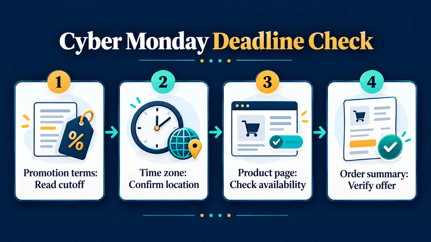 Four steps for checking a Cyber Monday deal deadline