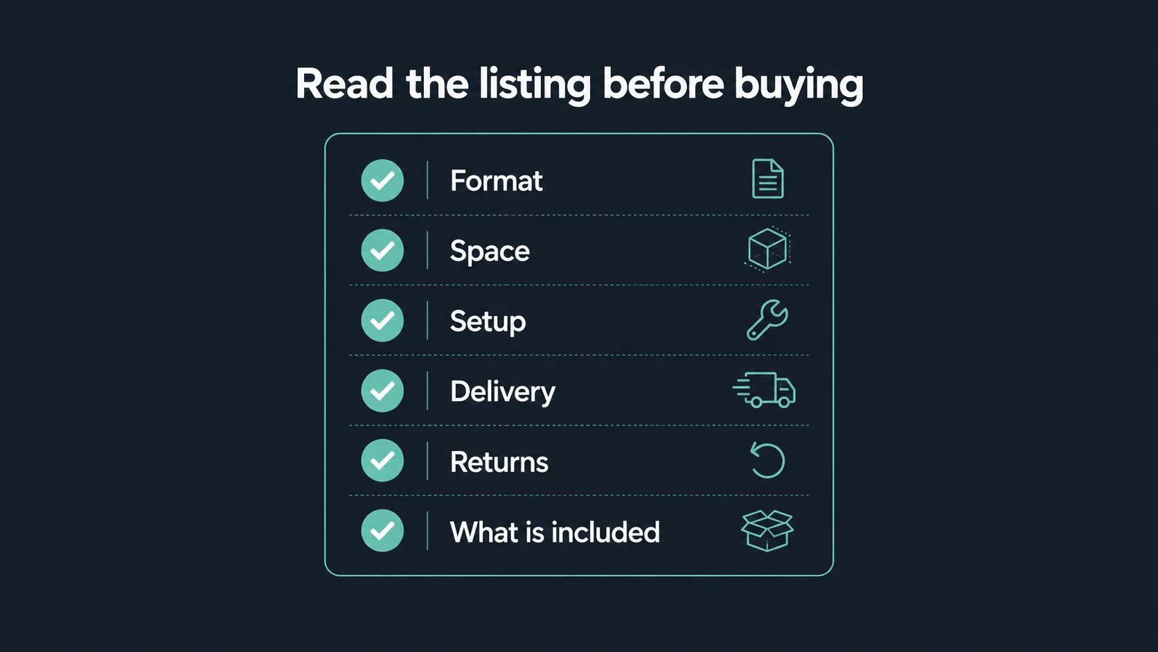 Checklist for reading arcade game listings before purchase