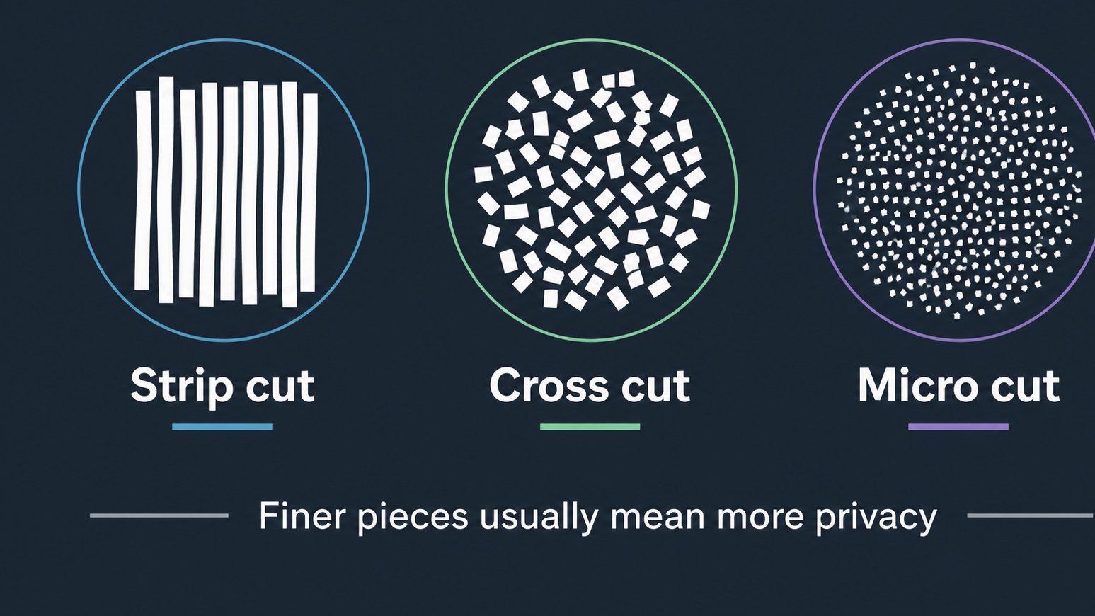 Best Paper Shredder Black Friday/Cyber Monday Sale 32 Vector guide comparing paper shredder cut types