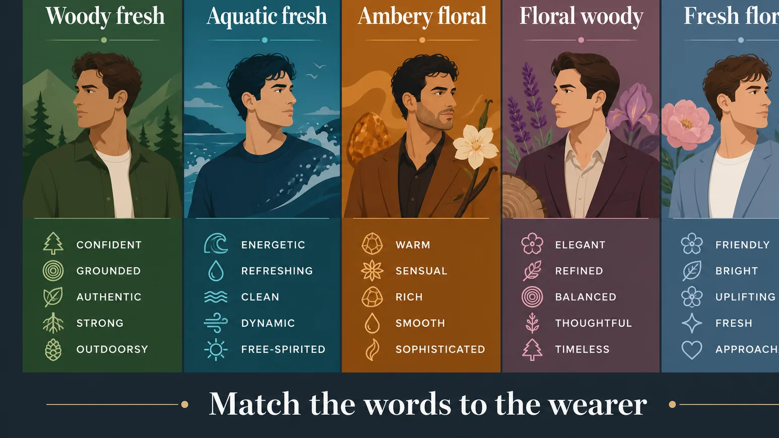 Scent family picker for fragrance deal comparison