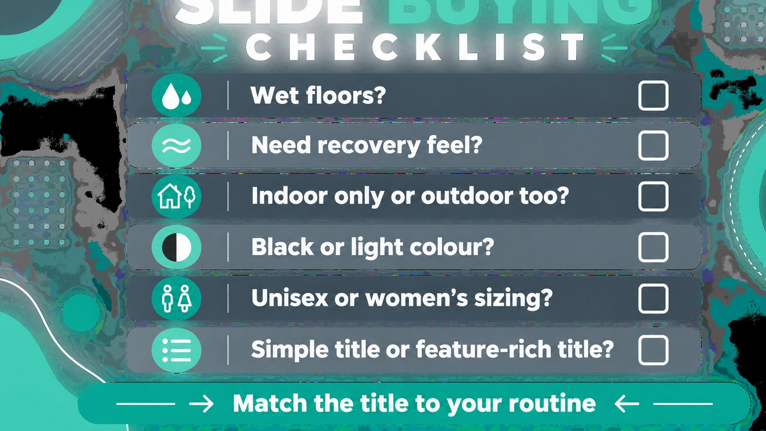 Checklist graphic for choosing the right type of slide