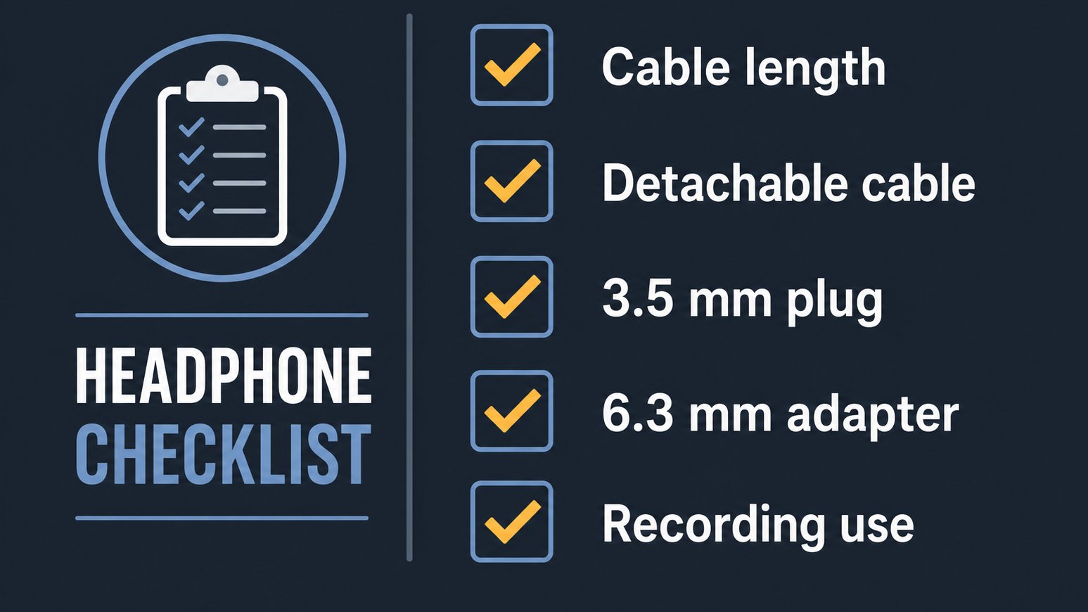 Checklist of cable plug and adapter buying checks