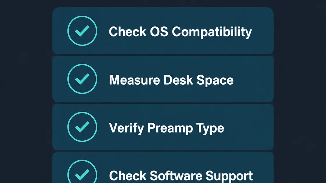 Checklist graphic outlining key steps for choosing a streaming mixer.