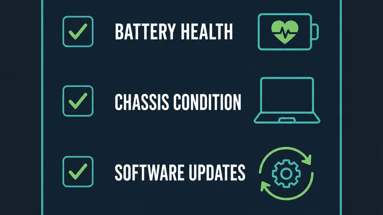 Checklist for evaluating renewed electronic products.