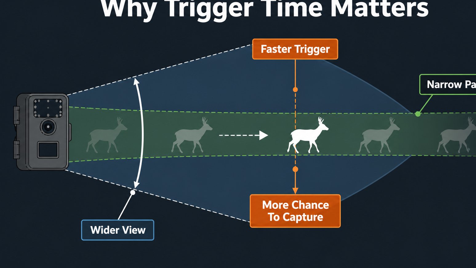 Diagram showing how trigger speed affects captured movement
