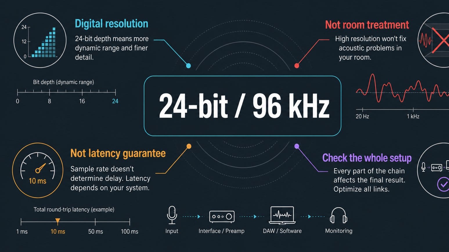 Graphic explaining what recording resolution does and does not mean