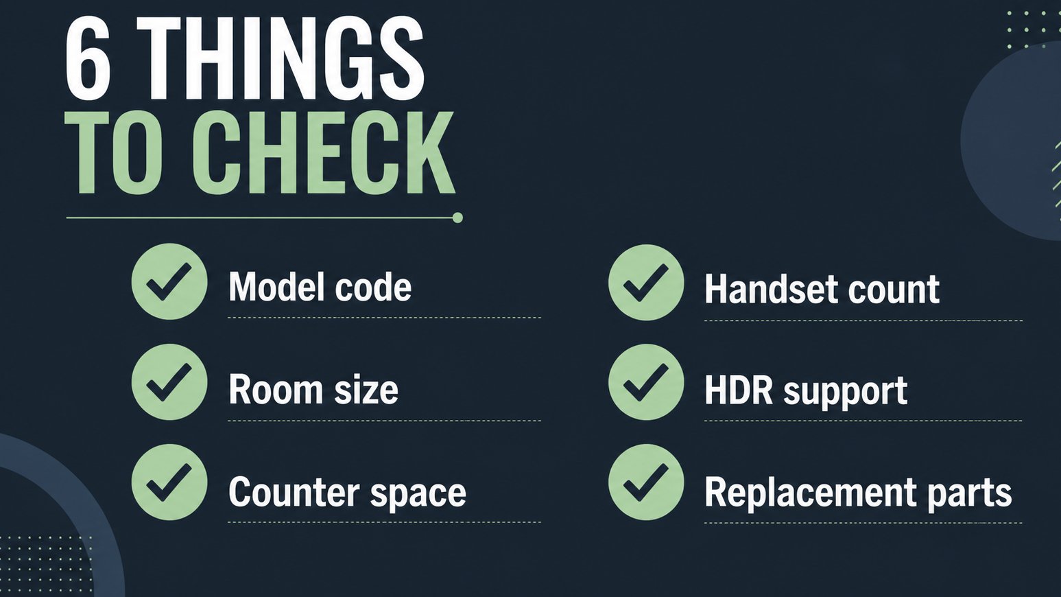 Checklist of practical checks before buying Panasonic products
