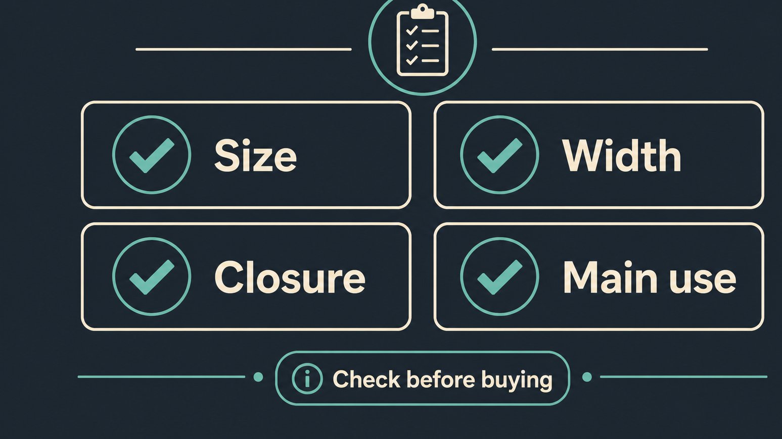 Checklist graphic for choosing shoes during deal periods