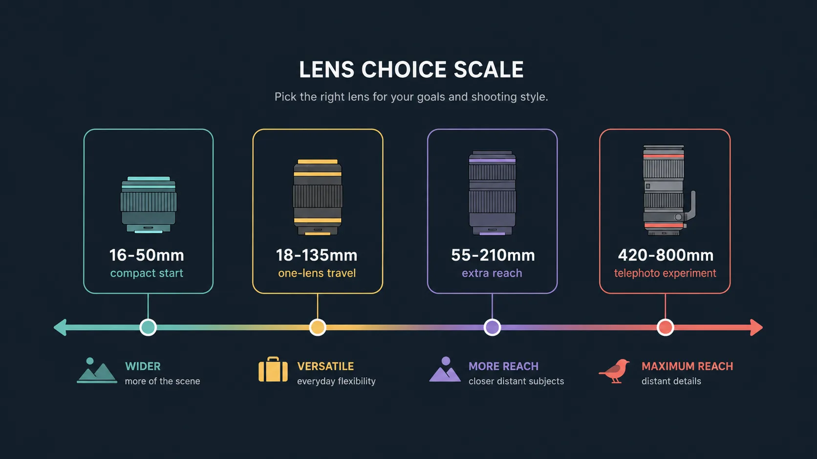 Lens range guide for choosing a mirrorless camera bundle