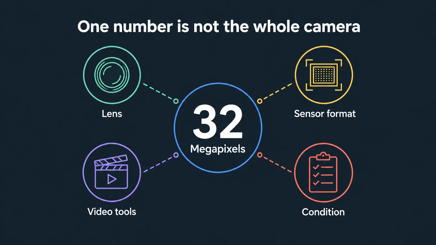 Graphic showing megapixels are only one camera factor
