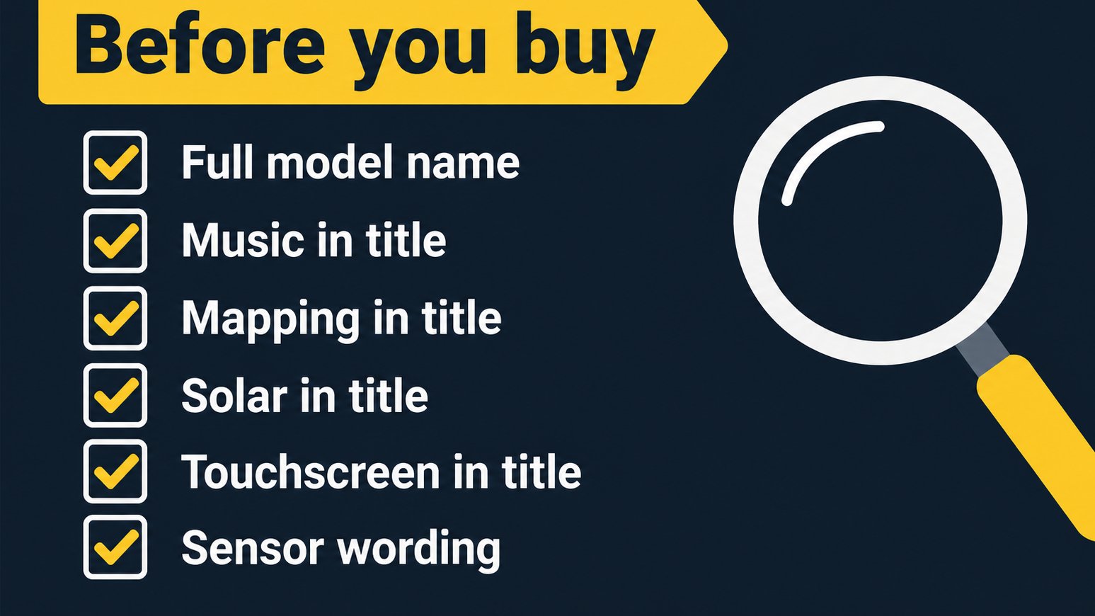 Checklist for verifying a GPS watch model name