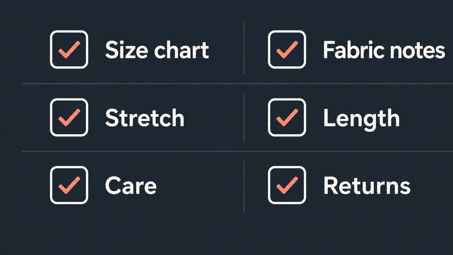 Checklist for avoiding clothing fit mistakes