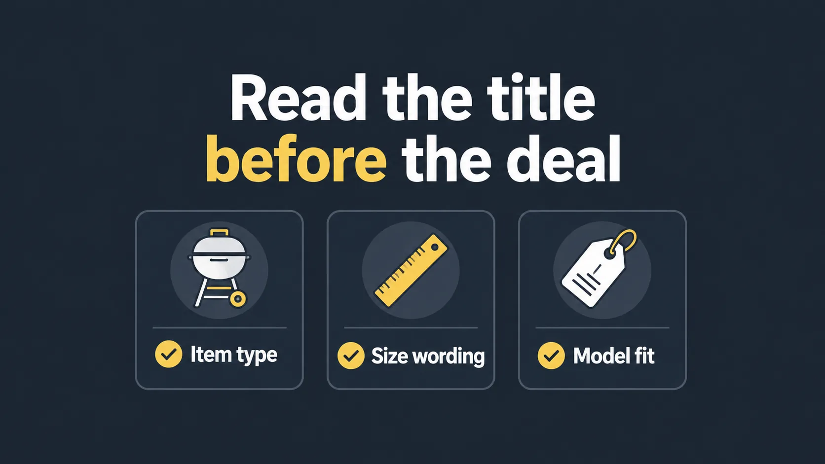 Infographic showing key checks in a kamado listing
