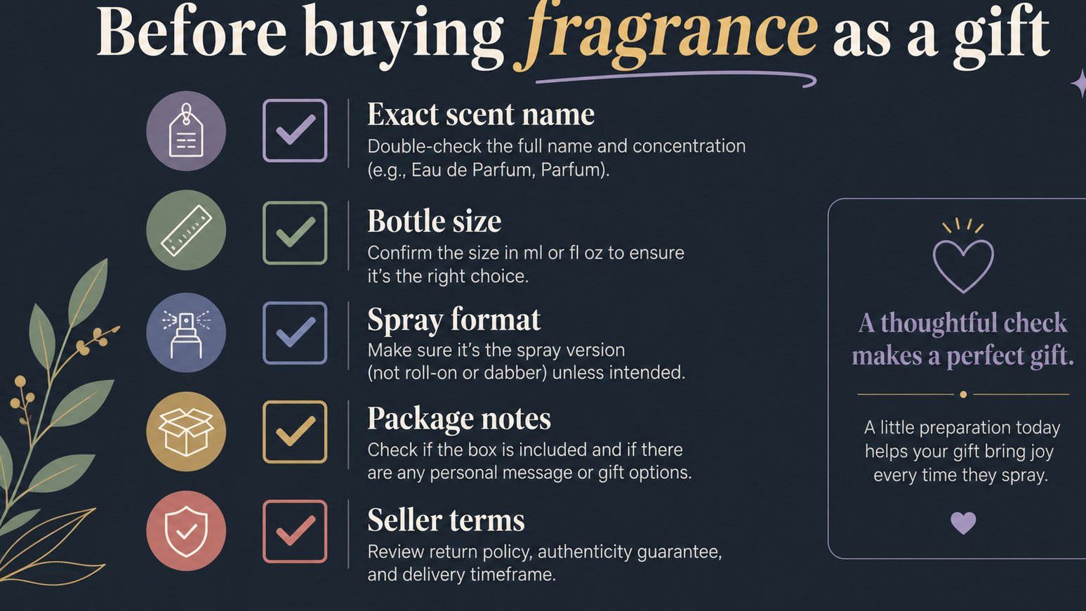 Checklist for buying fragrance gifts during deal events